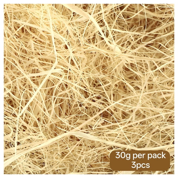 MISSMILE 3.17oz Basket Filler,Natural Sisal Fiber Shredded Paper for Gift Baskets,Stuffing for Crafts Box Filler
