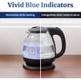 thumbnail image 5 of EKT1001 Electric 1.0L BPA-Free 1100W Glass Kettle Cordless 360° Base, Stylish Blue LED Interior, Handy Auto Shut-Off Function – Quickly Boil Water For Tea & More, Black, 5 of 5