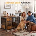 thumbnail image 2 of Wooden Dog Crate Furniture, Large Dog Kennel with Storage Top, Indoor Pet Cage, 2 of 8