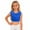 Blue, variant on Gunia Girls Sequin Top Glitter Sleeveless Crop Dance Blouse Performance Dancewear Party Sparkly Tops For Girl Black