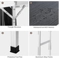 thumbnail image 6 of REDCAMP Extra Long Portable Bar Table with Bar Skirts and Storage Shelf, Pop-Up Bar Table with Side Rack for Party, Patio, Black, 6 of 8