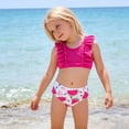 thumbnail image 6 of XAOFW Girl's Swimsuit Sets Sleeveless Scoop Neck Tops And Cartoon Print Bottom Tankini Swimsuits Kids Two Piece Swimwear Swimming Surfing Soft Breathable Children Beachwear, 6 of 9