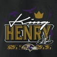 thumbnail image 4 of Men's Derrick Henry Black Baltimore Ravens King Henry's Crown T-Shirt, 4 of 4