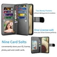 thumbnail image 2 of 6.5" Galaxy A12 Wallet Case, Samsung Galaxy A12 2021 PU Leather Case, Njjex Luxury PU Leather 9 Card Slots Holder Carrying Folio Flip Cover [Detachable Magnetic Hard Case] & Kickstand & Hand Strap, 2 of 5