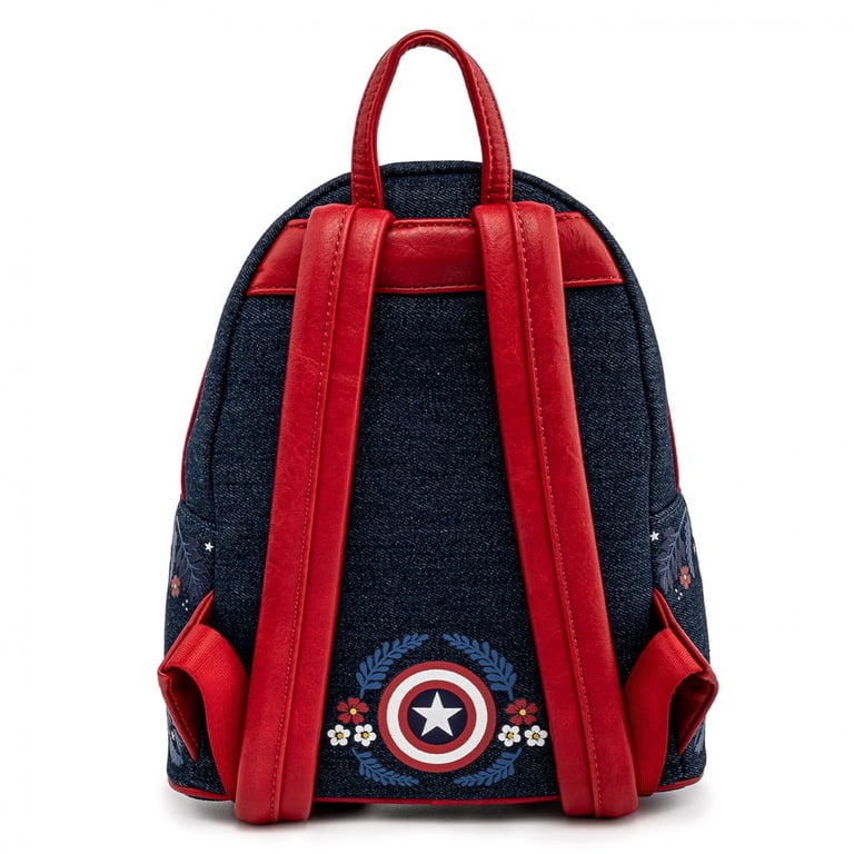 Loungefly Marvel Captain America 80th Anniversary Floral Shield mini backpack 812DWxcn3FL._AC_UY1000_.jpg main image 3