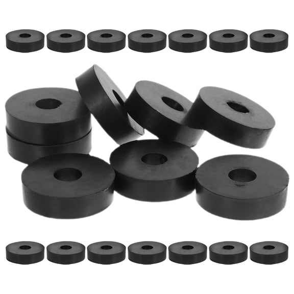 RENACLIPY 30pcs Black Rubber Grommet Washers for Bolts and Screws, Noise Reduction and Dampening Accessories