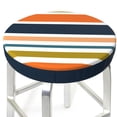 thumbnail image 3 of Honeii Colorful Pastel Stripes Bar Stool Covers – Perfect Fit for 12" to 14" Round Stools, Crease-Resistant, Stretchy, Washable & Dustproof Seat Slipcovers-12 inch, 3 of 7