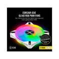 thumbnail image 3 of CORSAIR QL Series, iCUE QL140 RGB, 140mm RGB LED PWM White Fan, Dual Fan Kit with Lighting Node CORE - CO-9050106-WW, 3 of 8