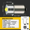 thumbnail image 4 of Ruiandsion P13.5S LED Bulb,Wide Voltage 6-30V(9V 12V 18V 24V) 0.5A 300 LM 6500K Bright for Camping Lanterns and Emergency Work Lights,pack-1, 4 of 9