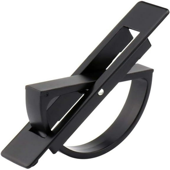 1 Pack Concealed Drawer Door Finger Insert Recessed Flush Pull Handle with Resin Back Cap, Silver.