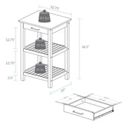 Sunrise Kitchen Island with American Harvest Hardwood Top