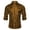 Gold, variant on Men's Dress Shirt Long Sleeve Casual Button Down Shirts Regular Fit Inner Contrast Shirt for Business Party Jn L