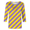 thumbnail image 5 of PMUYBHF T-Shirt Mode Décontracté Col Rond Carnaval Imprimé 3D Manches Sept Quarts pour Femmes 2601 m, 5 of 5