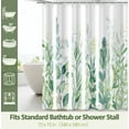 thumbnail image 6 of ZIVACATE Watercolor Plant Leaves Floral Hummingbird Shower Curtain,Bathroom Shower Curtain Set with Hooks,Water-Repellent, Machine-Washable, Fade-Resistant,72 x 72, 6 of 9