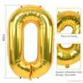 thumbnail image 3 of Number Balloon Sympuame, globo número 5 de lámina dorada de 40 pulgadas, 3 of 9