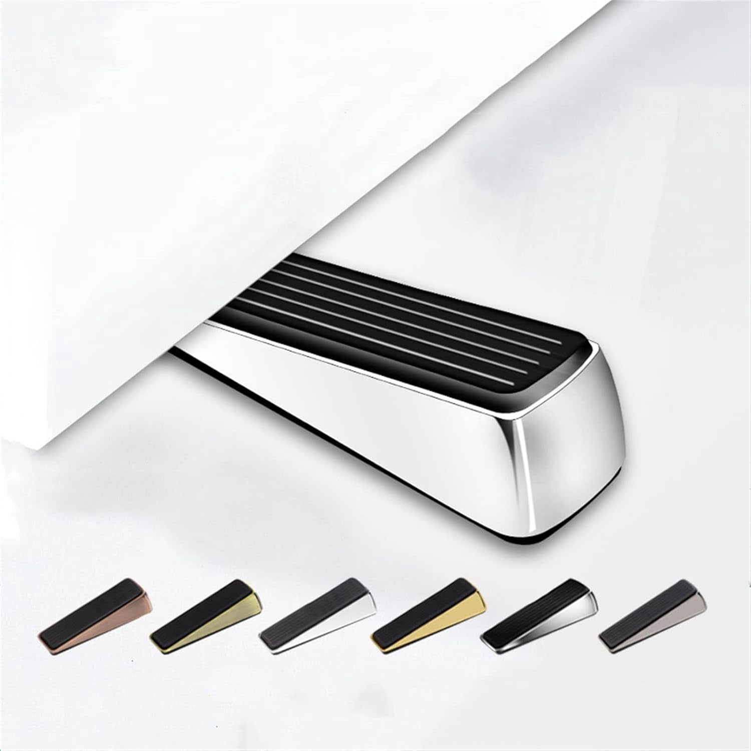 Removable Door Stopper Zinc Alloy Door Top Rubber Door Stopper Top Door Stop Windproof and Anticollision Door Stopper 1Pcs