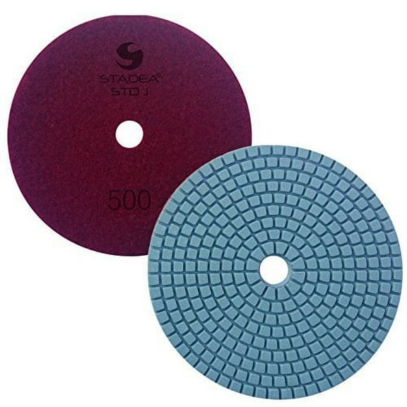 Stadea PPW124D Diamond Polishing Pads 4" For Concrete Terrazzo Marble Stone Granite Edge Countertop Floor Wet Polishing, Grit 500 - Pack of 2