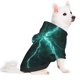 thumbnail image 2 of Fotbe Green Lightning Flash Sudadera con Estampado para Perros Pequeños – Suéter con Capucha para Mascotas, Tela Suave de Forro Polar con Bolsillo-X-Small, 2 of 7
