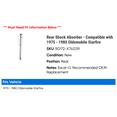 thumbnail image 2 of Rear Shock Absorber - Compatible with 1975 - 1980 Oldsmobile Starfire 1976 1977 1978 1979, 2 of 2