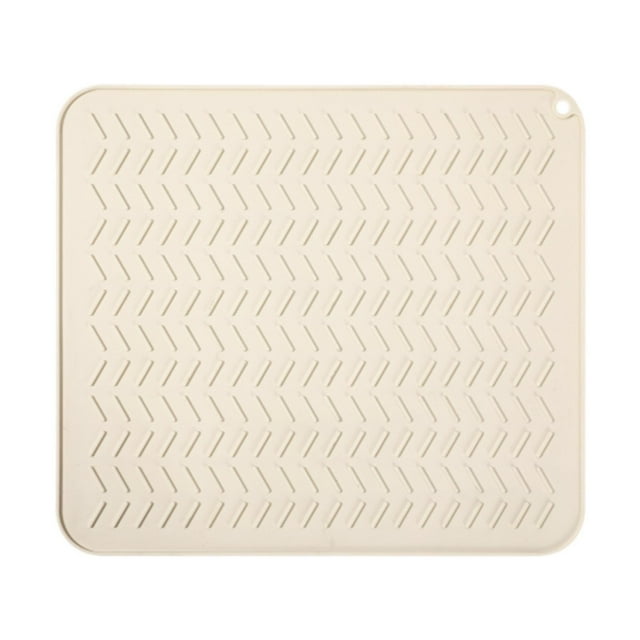 Elodie Silicone Dish Drying Mat Hygienic Drying Pad Non Slip Heat Resistant Counter Top L
