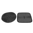 thumbnail image 1 of Air Fryer Silicone Liners 9 Inch Round 8.5 Inch Square Mats Black, 1 of 5