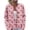 Pink, variant on WTOBBY Women's Christmas Print Knit Cardigan, Long Sleeve Pullover with Festive Designs, Cozy for Holiday Parties and Winter Wear,Dark Green L