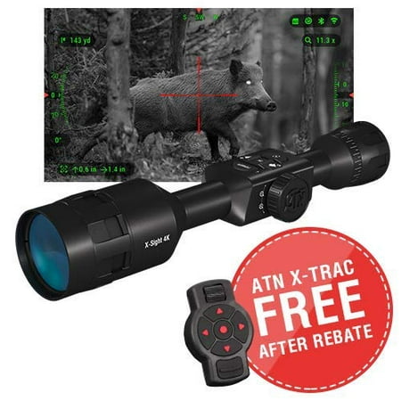 ATN X-Sight 4K Pro 5-20x Smart Day/Night Rifle Scope - Ultra HD 4K technology with Full HD Video, 18+ hrs Battery, Ballistic Calculator, Rangefinder, WiFi, E-Compass, Barometer, IOS & Android (Best Long Range Ar Scope)