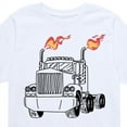 thumbnail image 3 of Instant Message - Transportation - 18-Wheeler Flames - Toddler & Youth Short Sleeve T-Shirt, 3 of 6