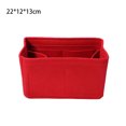 thumbnail image 3 of Felt Insert Make Up Bag Portable Multi-pockets Large Capacity Cosmetic Storage Organizer Inner Accessory for Home Bathroom 22x12x13cm, 3 of 9