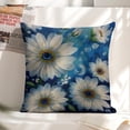 thumbnail image 6 of White flowers bubbles Linen toss pillowcase Decoration pillowcase Gift preferred 24x24" Cushion cover 1 set Sofa pillowcase Sofa bedroom living room car, 6 of 8