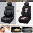 thumbnail image 5 of Eheartsgir Pink Ribbon Rose Car Front Seat Covers, 2 Pack Breathable Quilted Polyester Non Slip Seat Protectors for Auto Interior Decor, 5 of 7