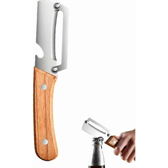 Multi-functional Vegetable Peeler for Kitchen, 2 in 1 Stainless Steel Single Blade Peelers Tool, Ultra Sharp Blades, Non-slip Ergonomic Handles with Bottle Opener, Home Kitchen Gadgets