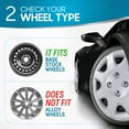 thumbnail image 6 of Silver Hubcaps Wheel Covers for Honda Civic 1998-2002 (14 inch) – Four (4) Pieces Corrosion-Free & Sturdy – Full Heat & Impact Resistant Grade – Replacement 4-Pack, 6 of 7