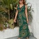 thumbnail image 3 of Vestido De Noche De Lujo Sin Mangas Para Mujer, Paisley Print Vestido De Fiesta, 3 of 5