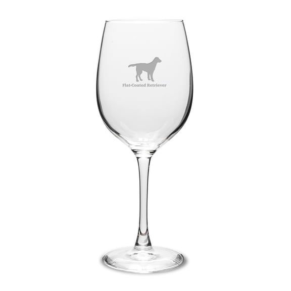 Flat-Coated Retriever 16 oz Classic White Wine Glass