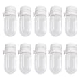 thumbnail image 1 of 10 frascos cuentagotas pequeños de 2 ml para muestras de aceites esenciales, transparentes, con doble tapa y fondo redondo, ideales para maquillaje y, 1 of 8