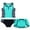 Mint Green, variant on renvena Kids Girls Floral Splice 3 Pcs Athletic Swimsuit Top Brief Bottoms Surfing Rash Guard Set 4-16 Rose Red Floral 4