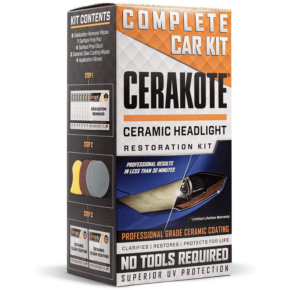 CERAKOTE Ceramic Headlight Restoration Kit Guaranteed To Last As Long as You Own Your Vehicle