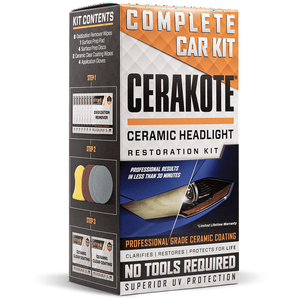 CERAKOTE Ceramic Headlight Restoration Kit Guaranteed To Last As Long