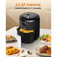 thumbnail image 4 of Bear Small Air Fryer 2.1 QT, Mini Airfryer Adjustable Time&Temp Control, Compact Size Space Saving for 1-2 People Quick Healthy Meals Snack in Minute, 4 of 8