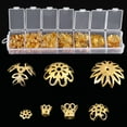 thumbnail image 3 of Kritne Flower Findings, Flower Jewelry Findings, 2Colors 300pcs 7 Sized Flower-Shaped Spacer Bead Cap Jewelry Making Findings Metal Accessories, 3 of 8