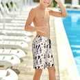 thumbnail image 6 of Cauagu Halloween Gnome Print Swim Trunks for Men,Youth Boys Swim Shorts Compression Liner Beach Shorts Boys' Swimming Shorts 7-20 Years Bathing Suit-Small, 6 of 7