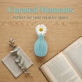 thumbnail image 4 of Unique Bargains Mini Ceramic Bud Tiny Matte Vase for Desktop Cyan 1.8"L x 1.8"W x 3"H, 4 of 6