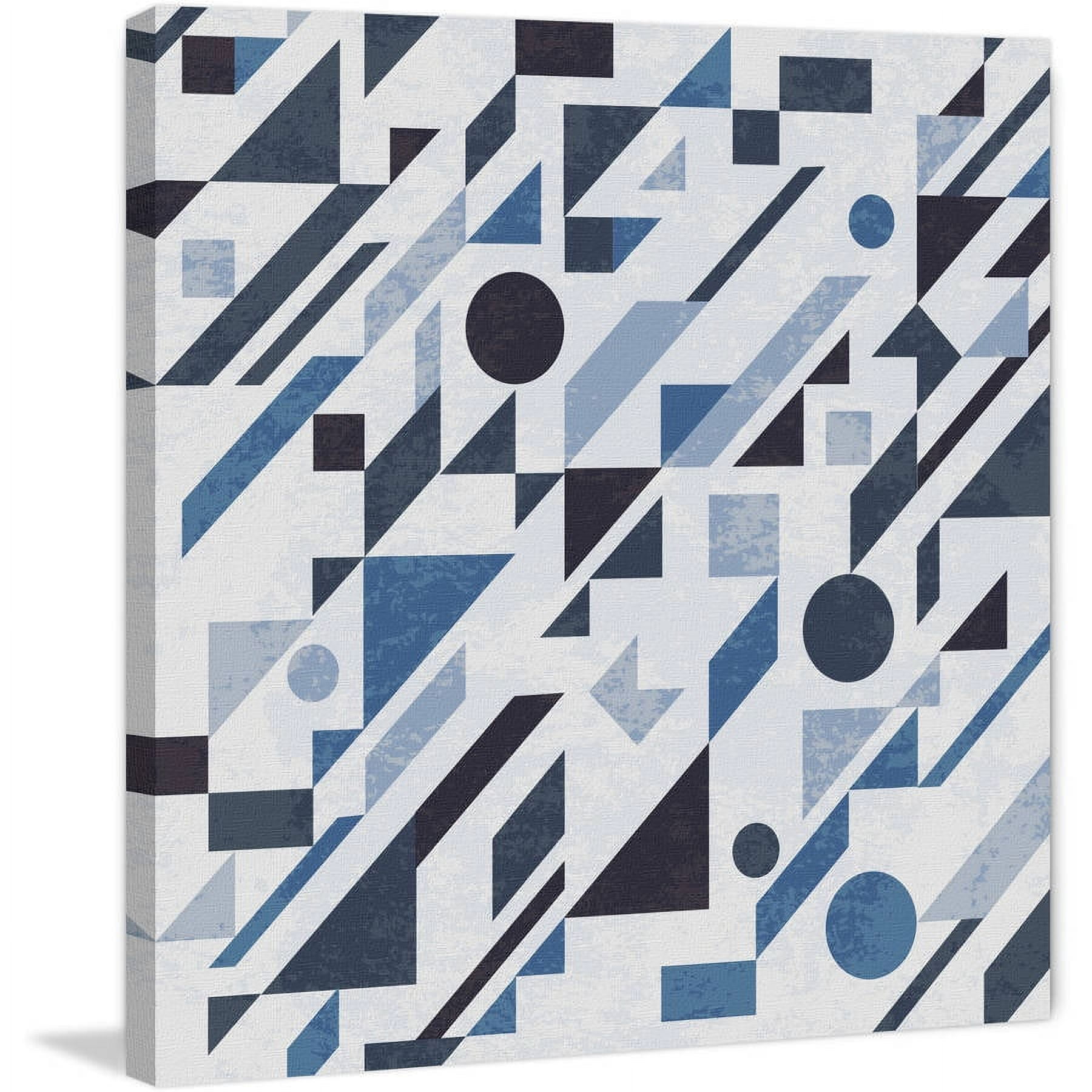 "Geometric Jumble" Painting Print on Wrapped Canvas