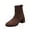 Brown, variant on XUNKUSGA Chelsea Boots Women Classic Solid Color Ankle Boot Chunky Low Heel Square Toe Boots for Women Casual Winter Soft Suede Womens Boots with Back Zipper 36-42 Black