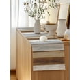 thumbnail image 5 of Table Runner 120 Inches Long for Kitchen Dining, Vintage Brown Wood Dresser Scarf Farmhouse, Dining Table Decorations for Wedding/Parties, Farmhouse Wooden Plank Rustic 13 x 120 In, 5 of 8