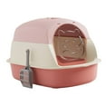 thumbnail image 4 of TISHITA Hooded Cat Litter Boxes with Lid, Pet Litter Boxes with Lid, Fully Enclosed Cat Pink, 4 of 8