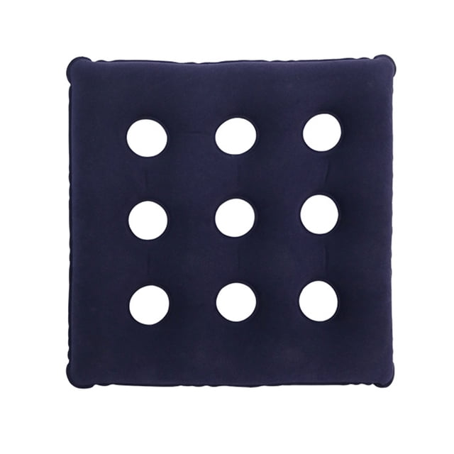 Yuarrent Waffle Cojín Inflable Lavable Ligero Dispersando la Presión Transpirable Impermeable Asiento Lavadora Tren Decoración del hogar Azul oscuro Yuarrent HA062771-01