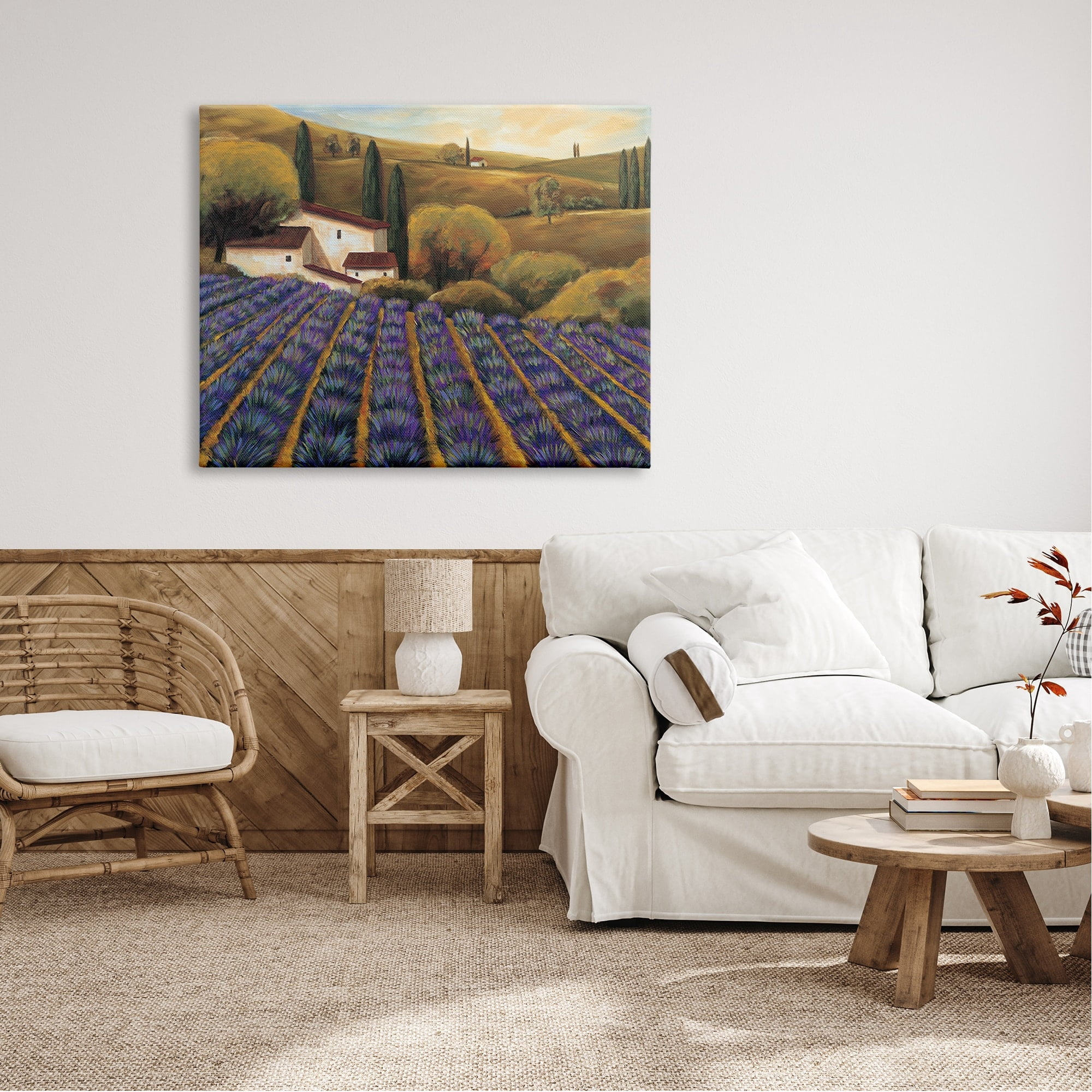 Stupell Industries Secluded Purple Vegetal Harvest Farm Meadow Sky Canvas Wall Art, 48 x 36, Design by Michael Cooper