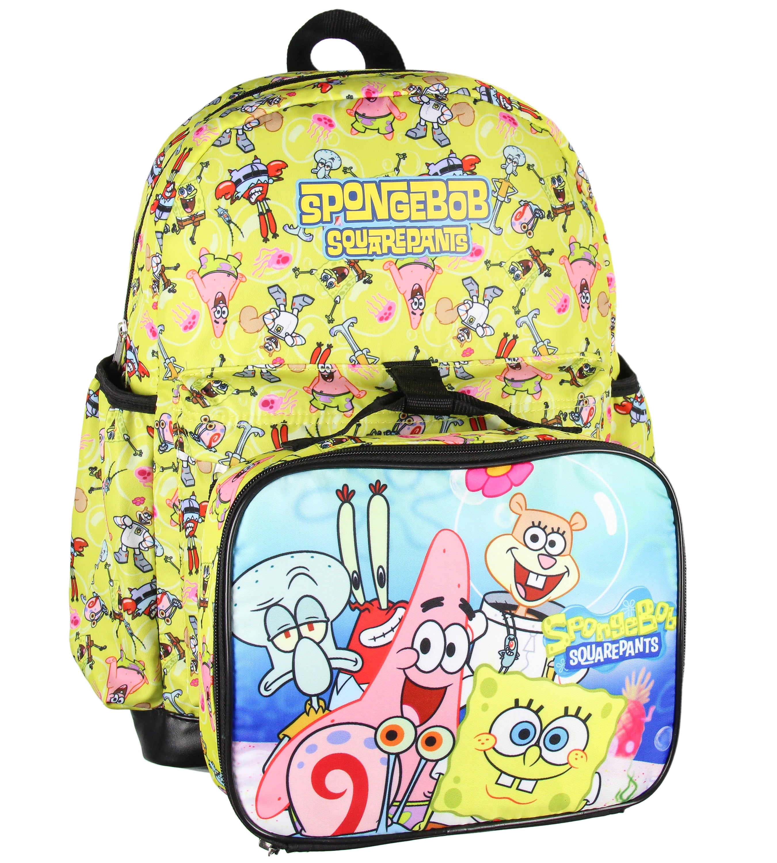 Spongebob Backpack with Lunch Box Mrs Puff Heat Insulated Lunchbox